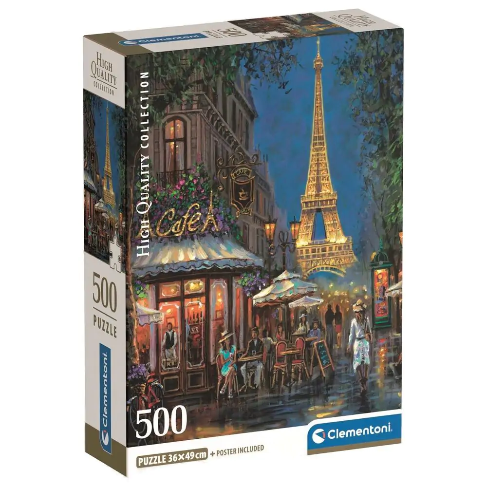 High Quality Night at the Eiffel Cafe puzzle 500pcs product photo