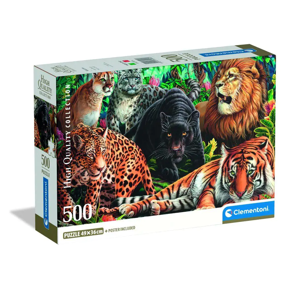 High Quality Wild Cats puzzle 500pcs product photo