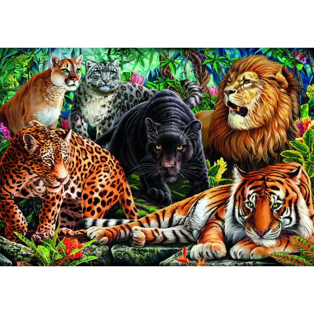 High Quality Wild Cats puzzle 500pcs product photo