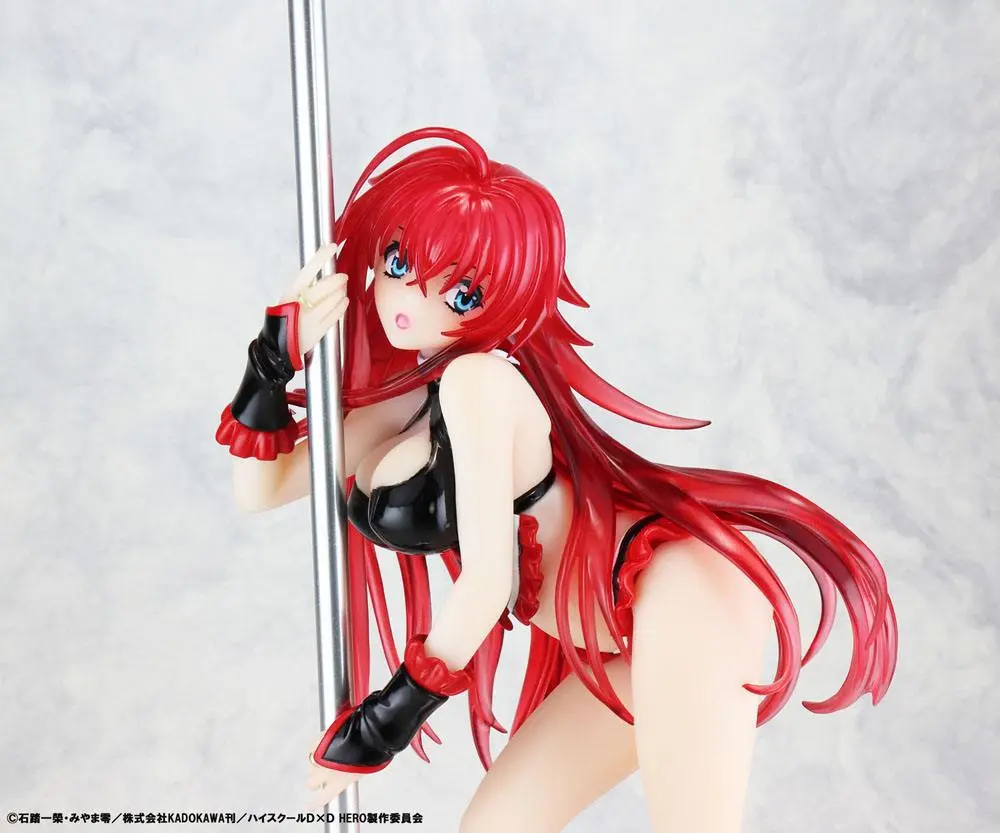 High School DxD Statue 1/7 Rias Gremory Pole Dance Ver. Black Color 20 cm termékfotó