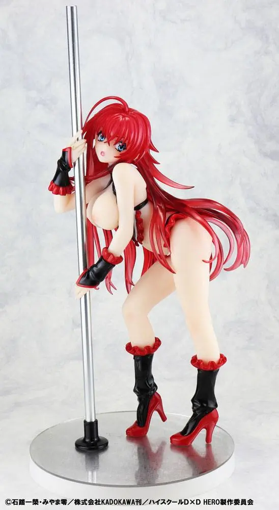 High School DxD Statue 1/7 Rias Gremory Pole Dance Ver. Black Color 20 cm termékfotó