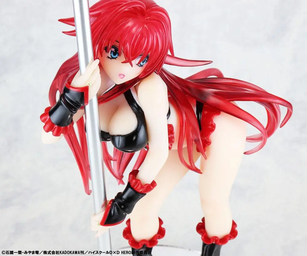 High School DxD Statue 1/7 Rias Gremory Pole Dance Ver. Black Color 20 cm termékfotó