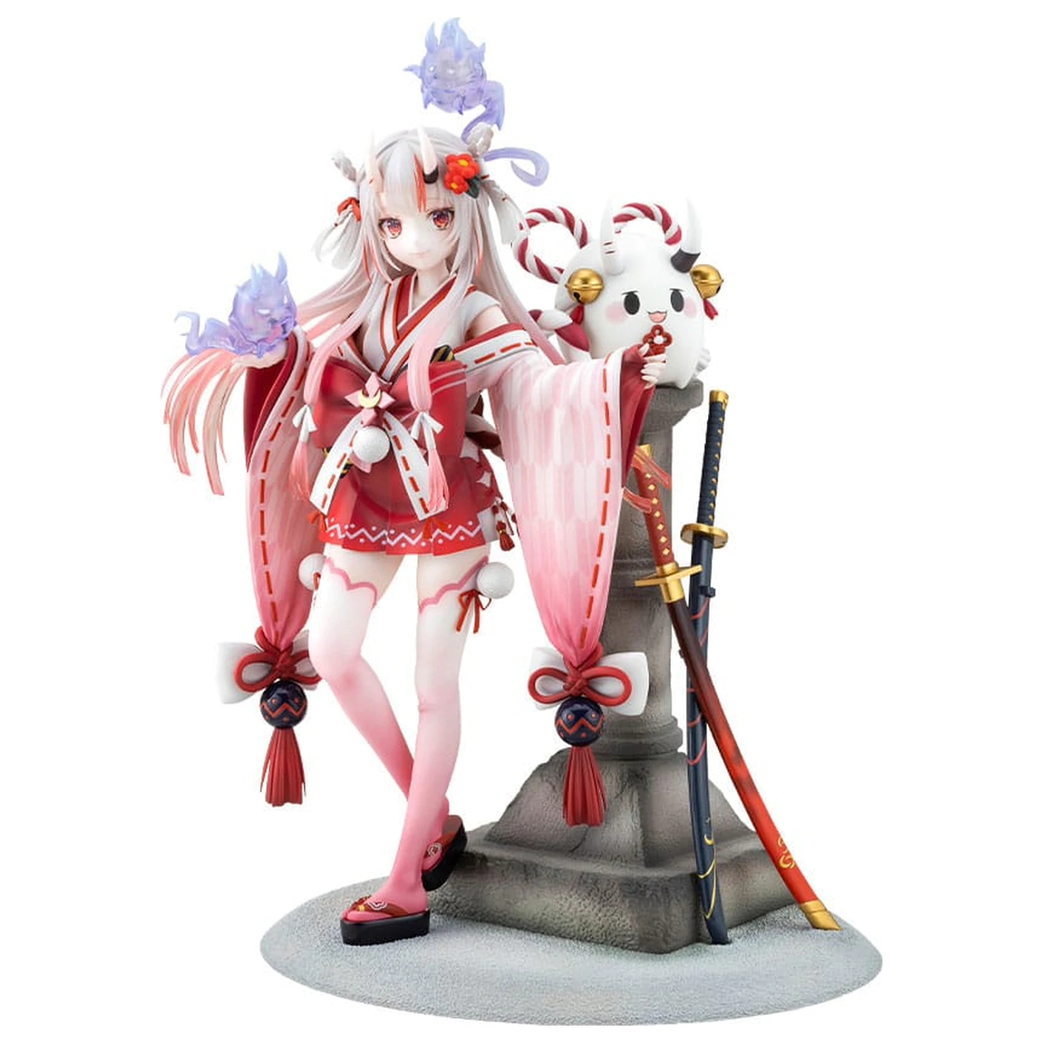 Hololive Production PVC Statue 1/7 Nakiri Ayame Shrine Maiden Fortune Outfit Ver. 26 cm    product photo