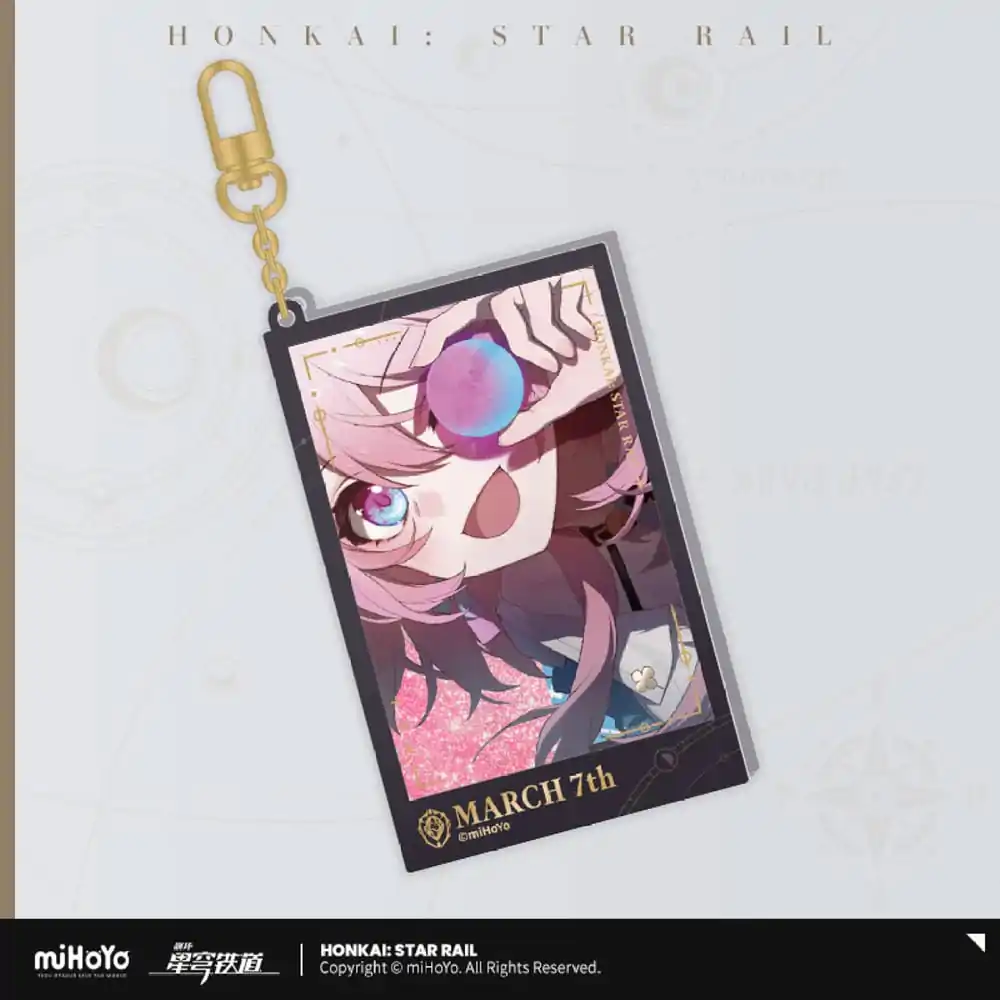 Honkai: Star Rail Countdown Departure Series Acrylic Keychain March 7th Glitter 9 cm product photo