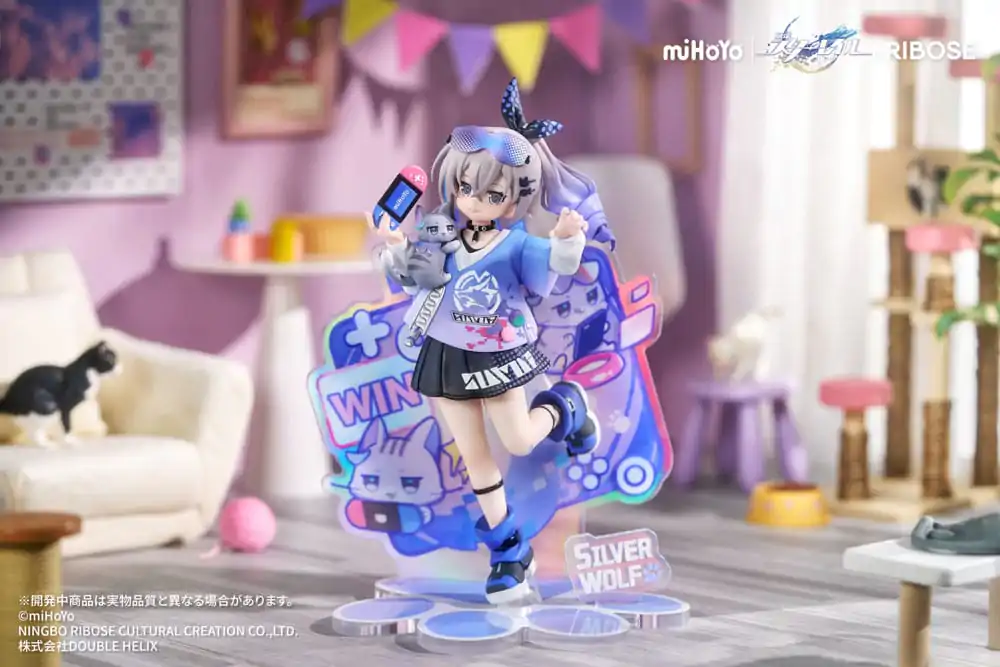Honkai: Star Rail Rise Up Little Cat Series PVC Statue Silver Wolf Ver. 19 cm product photo