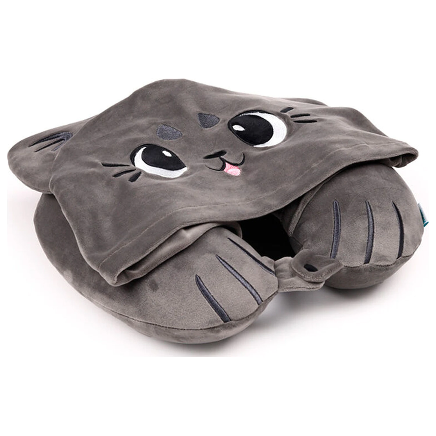 Hoodeazzz Cats Beans & Co hooded travel pillow product photo
