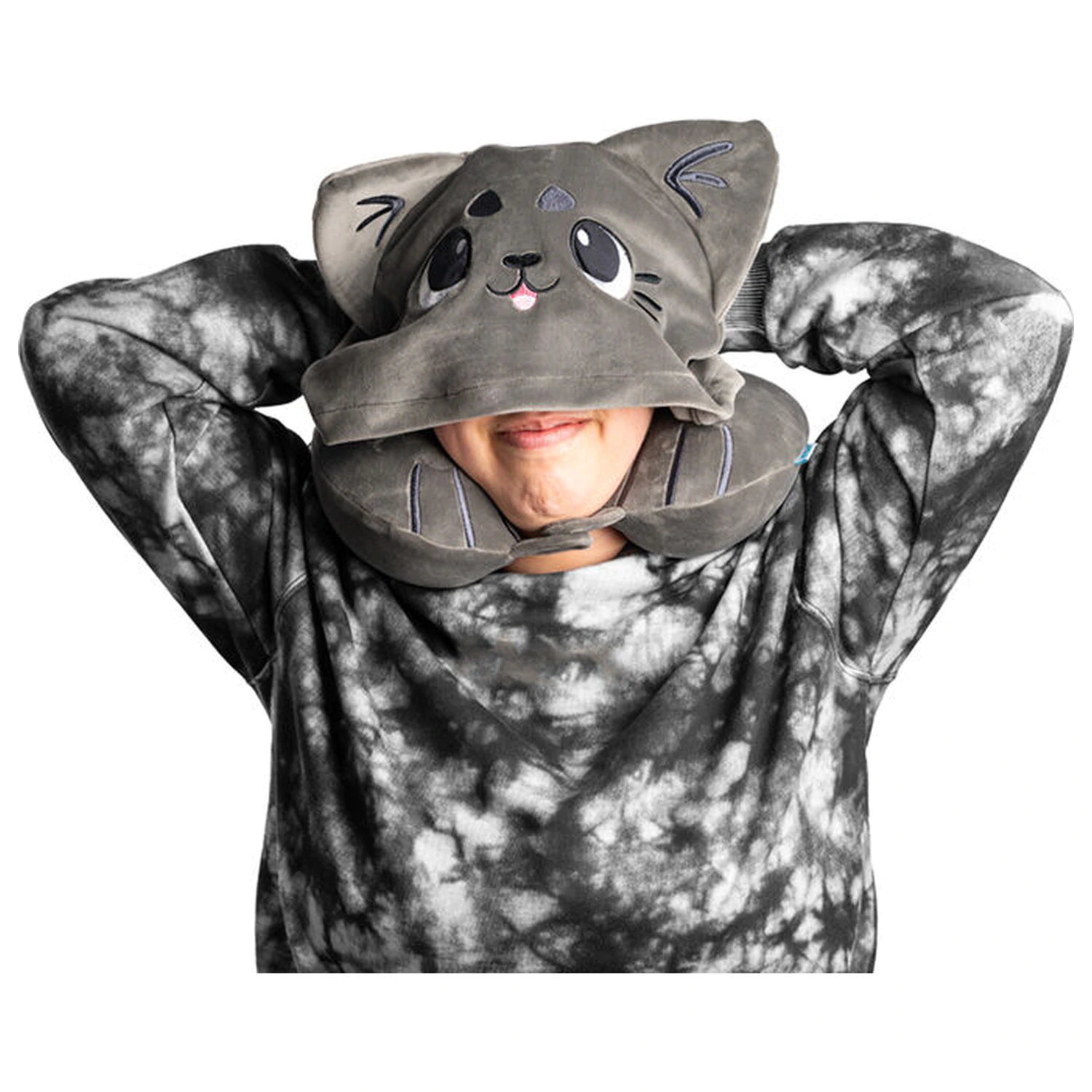 Hoodeazzz Cats Beans & Co hooded travel pillow product photo