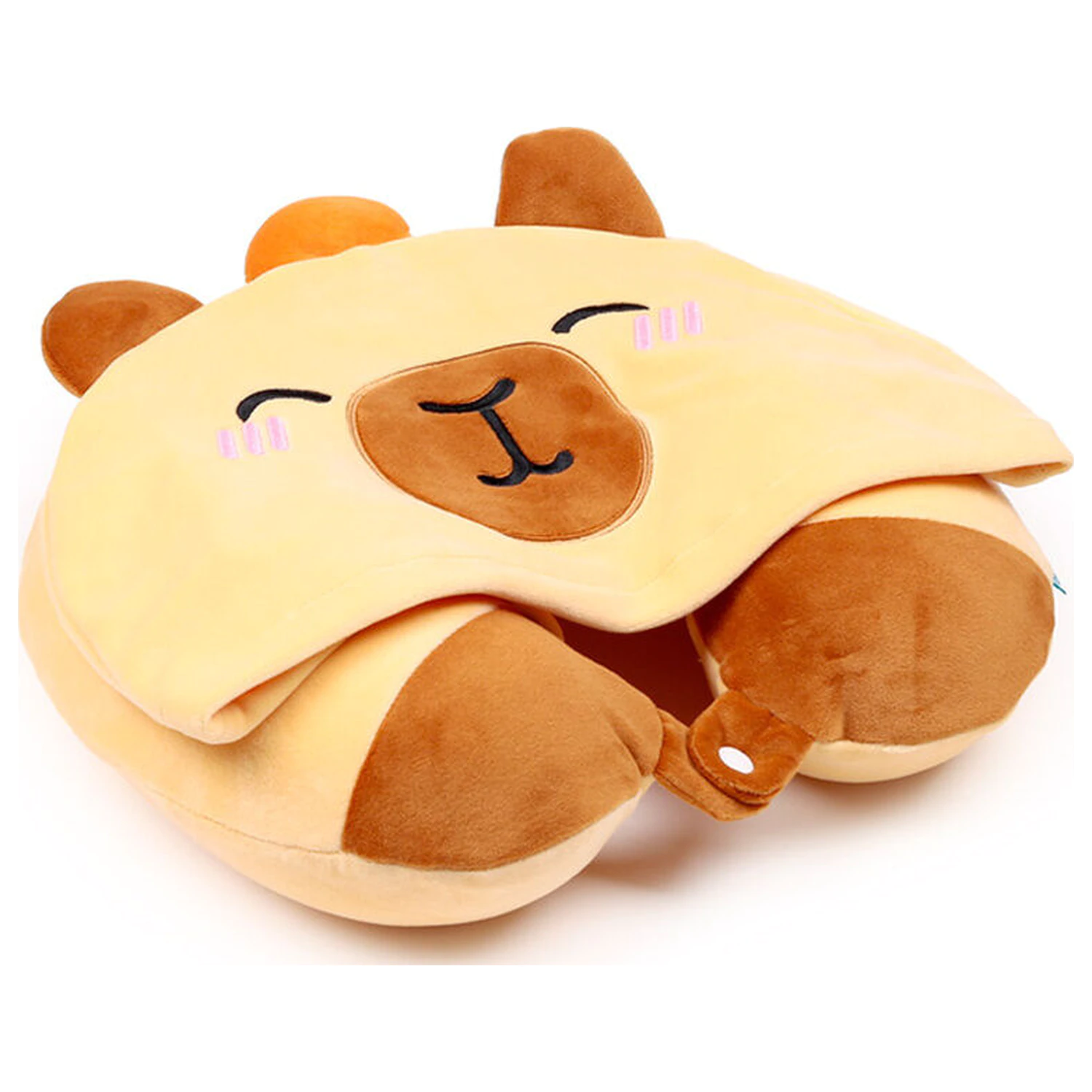 Hoodeazzz Duke The Capibara hooded travel pillow product photo