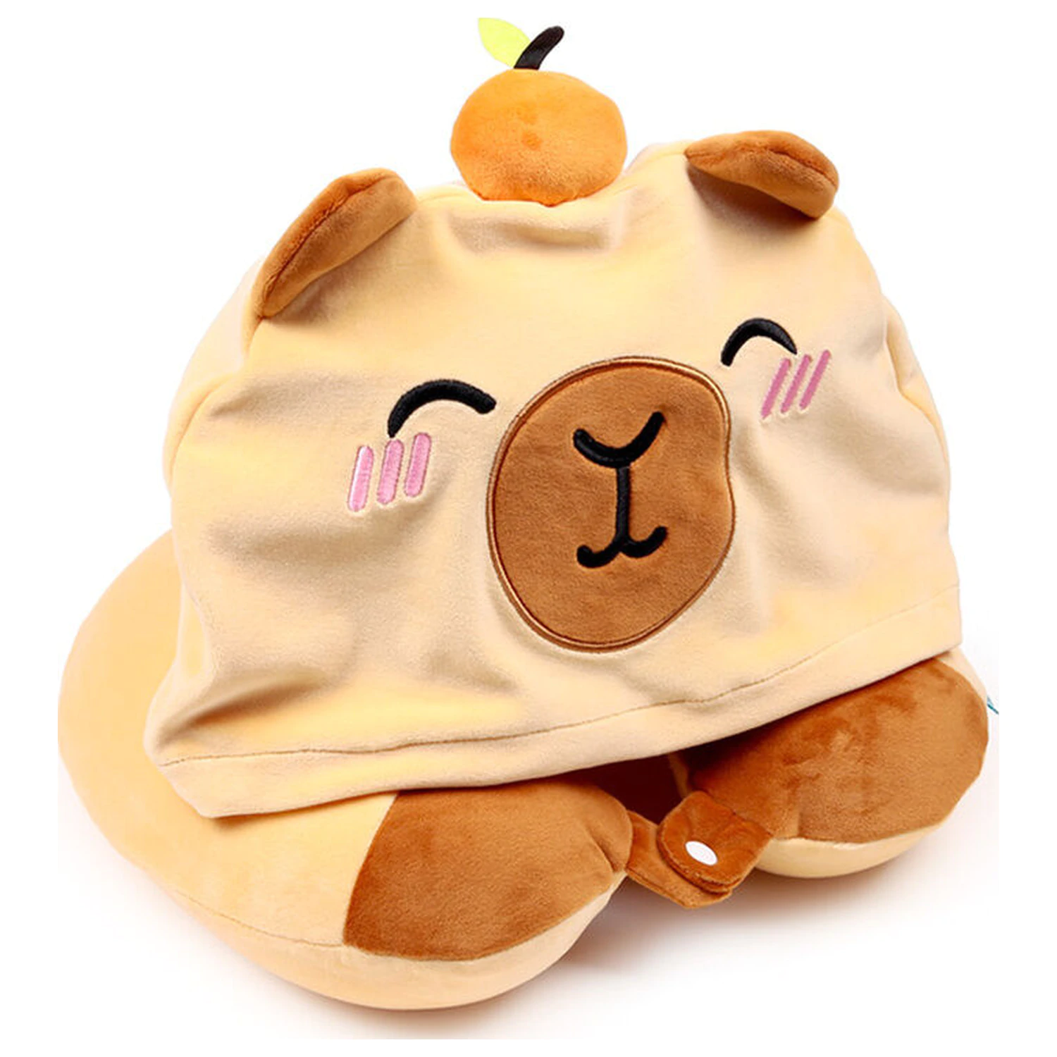 Hoodeazzz Duke The Capibara hooded travel pillow product photo