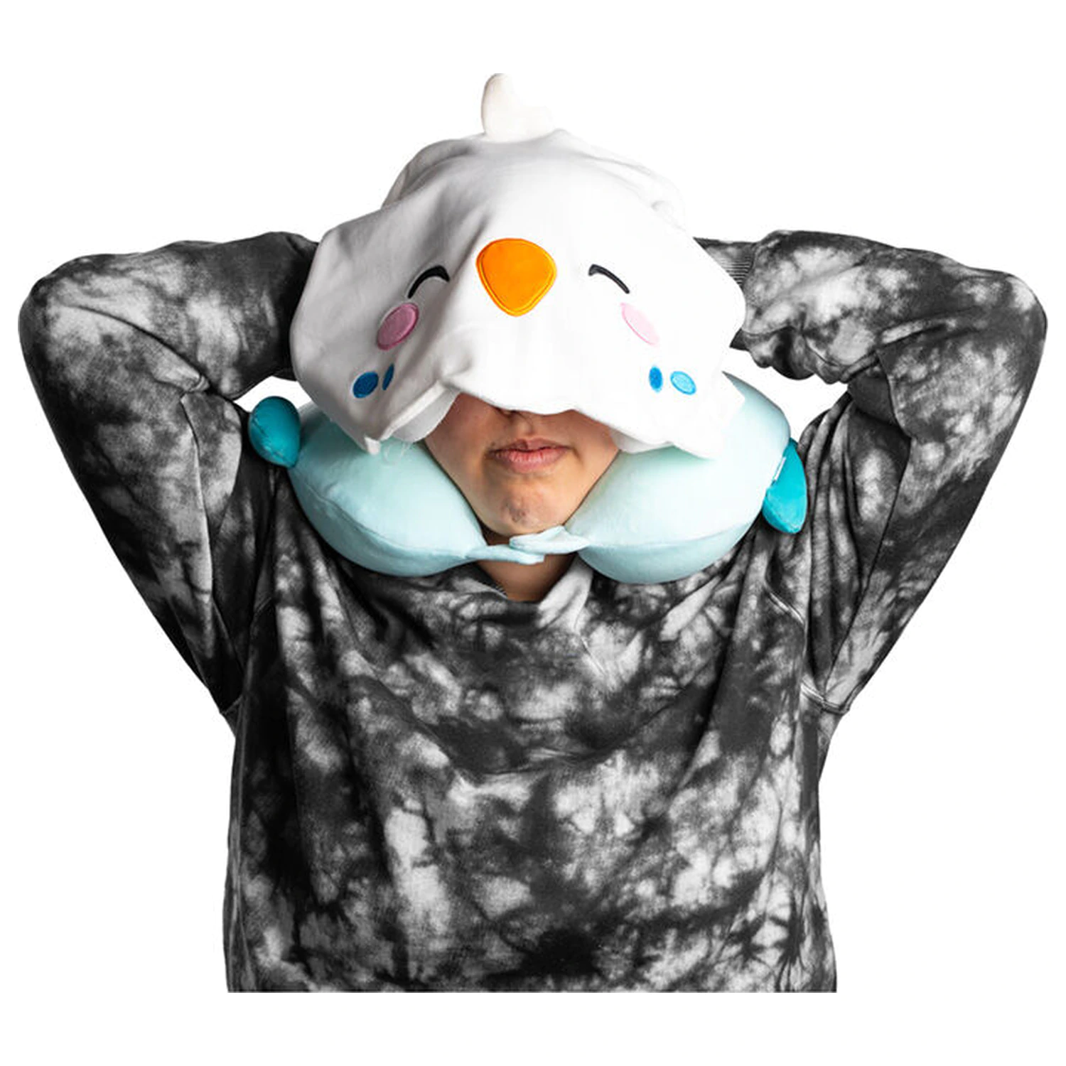Hoodeazzz Kiki The Parakeet hooded travel pillow product photo