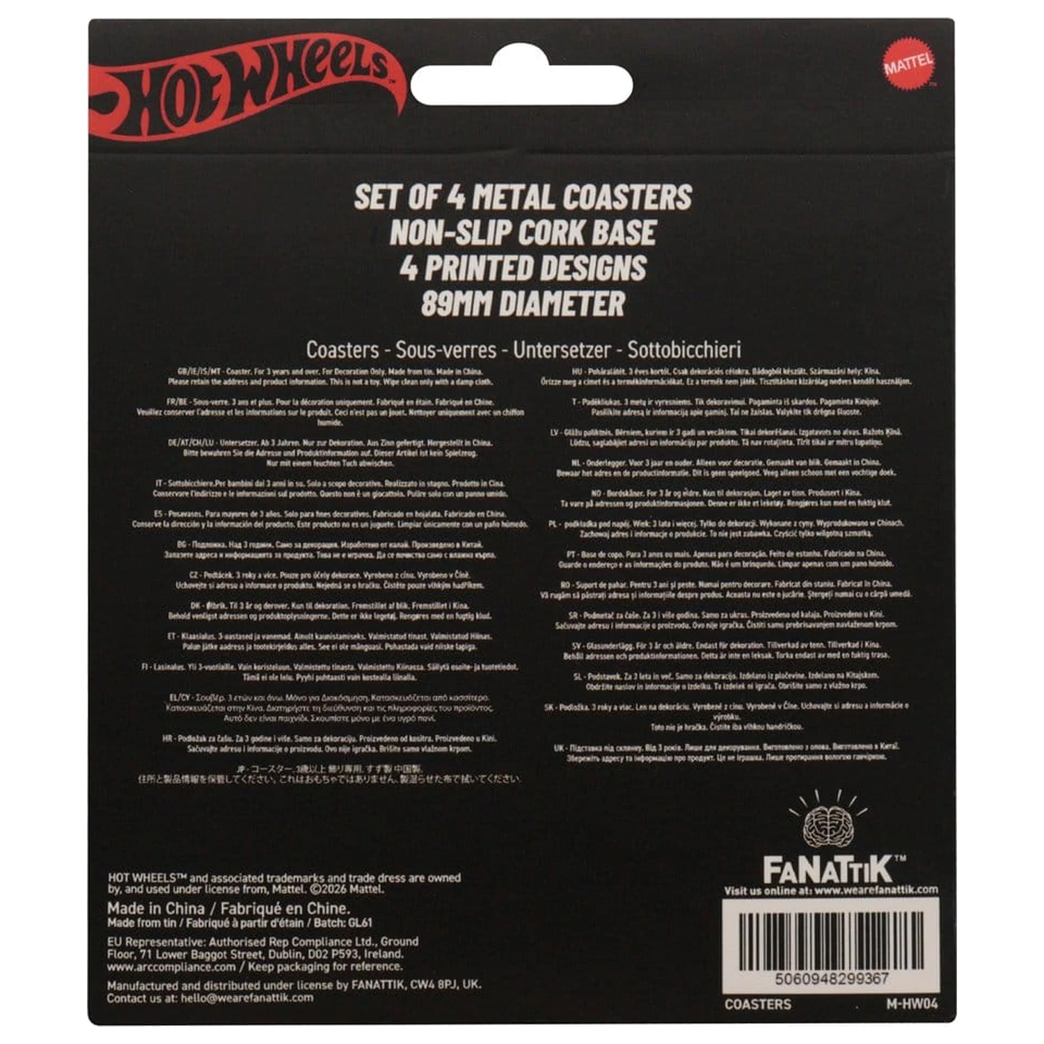 Hot Wheels Coaster 4-Pack product photo