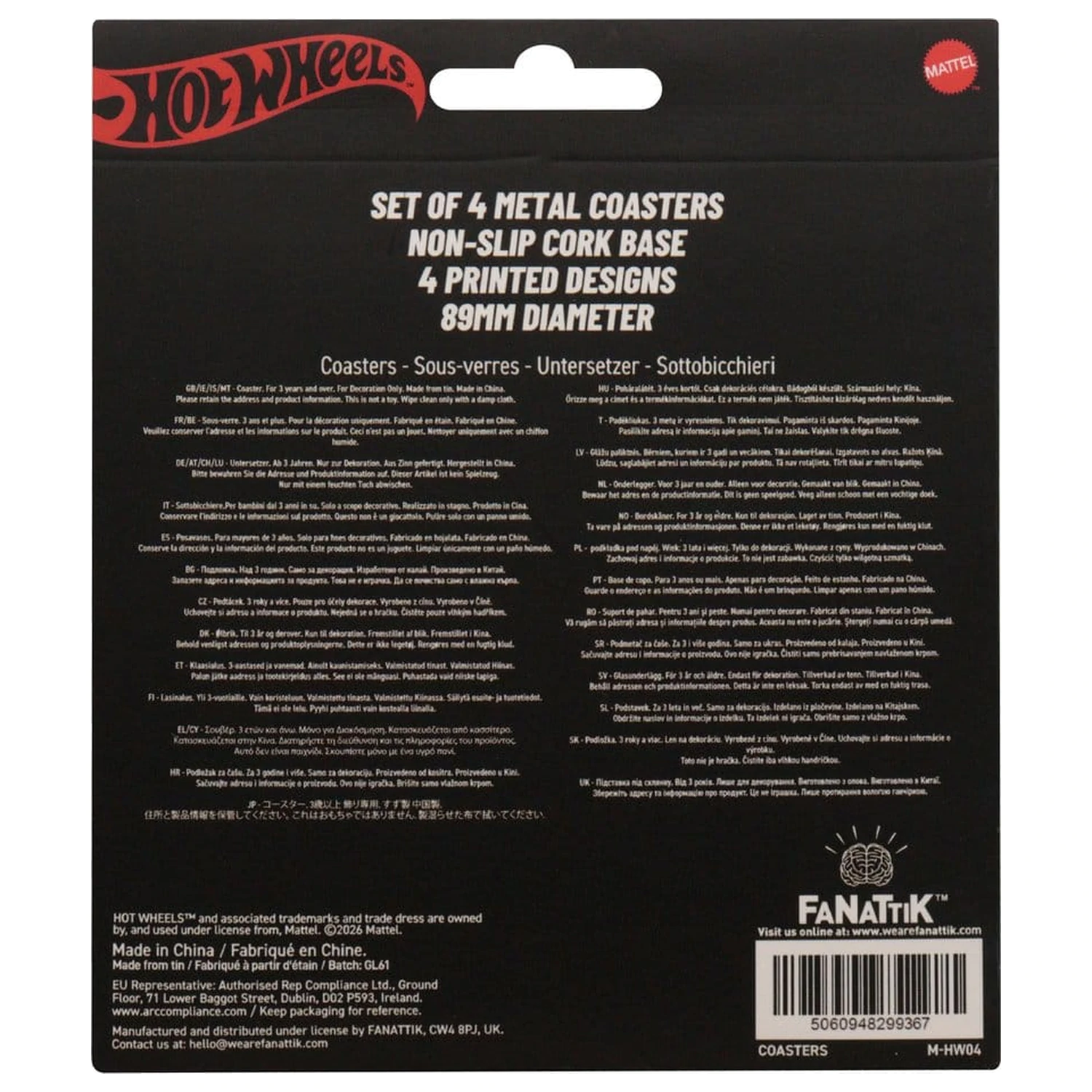 Hot Wheels Coaster 4-Pack product photo