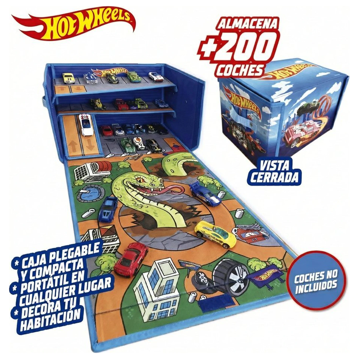 Hot Wheels Car organizer box with track and play area product photo