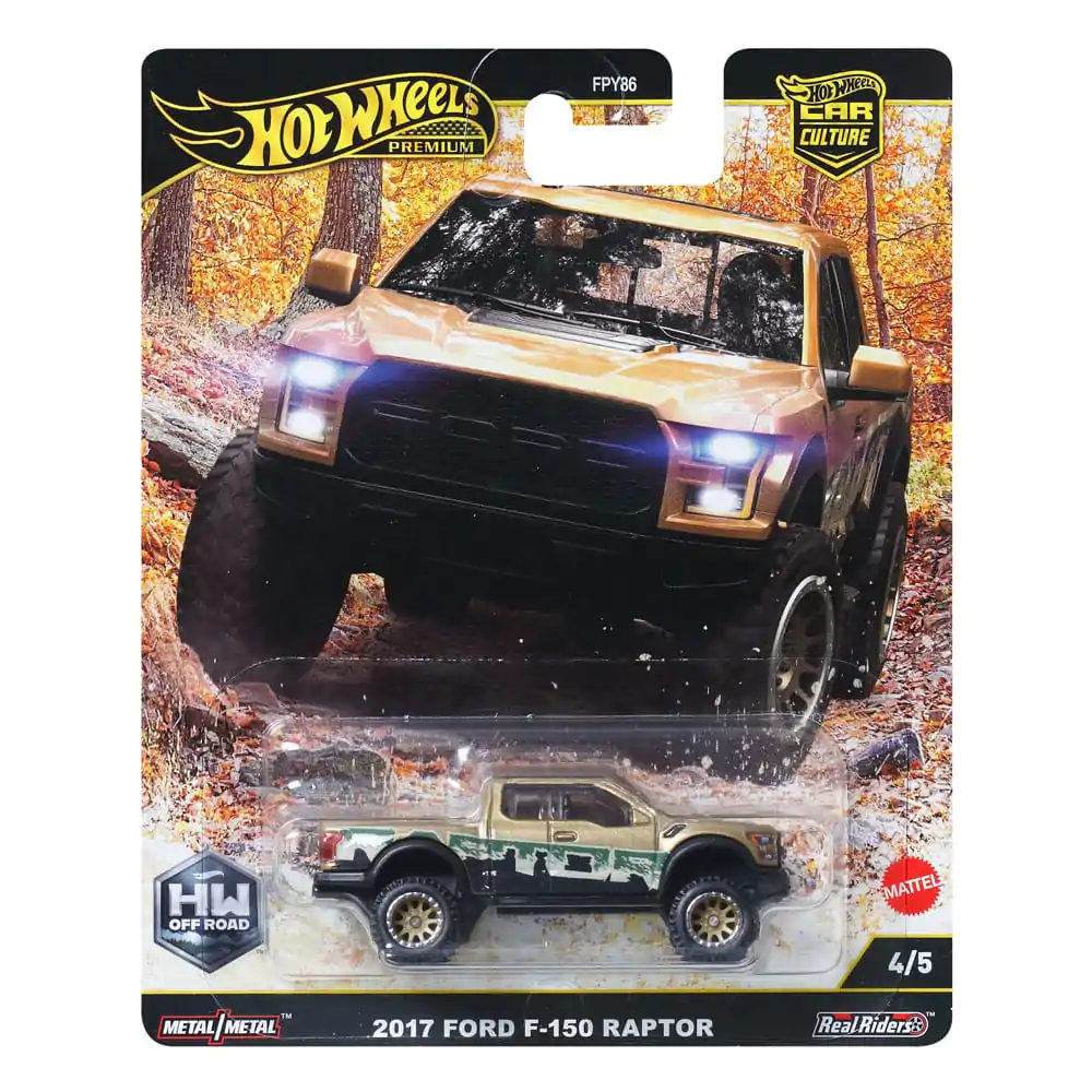 Hot Wheels Premium Car Culture Diecast Vehicle 1/64 2017 Ford F-150 Raptor product photo