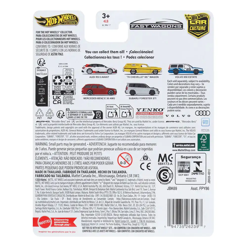 Hot Wheels Premium Car Culture Diecast Vehicle 1/64 Mercedes-Benz E 36 AMG product photo