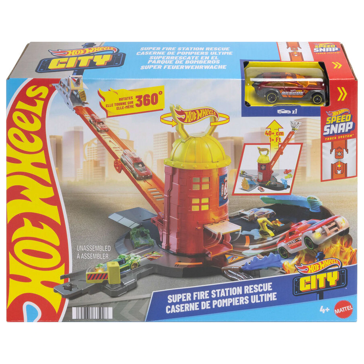 Hot Wheels City Fire Station playset product photo