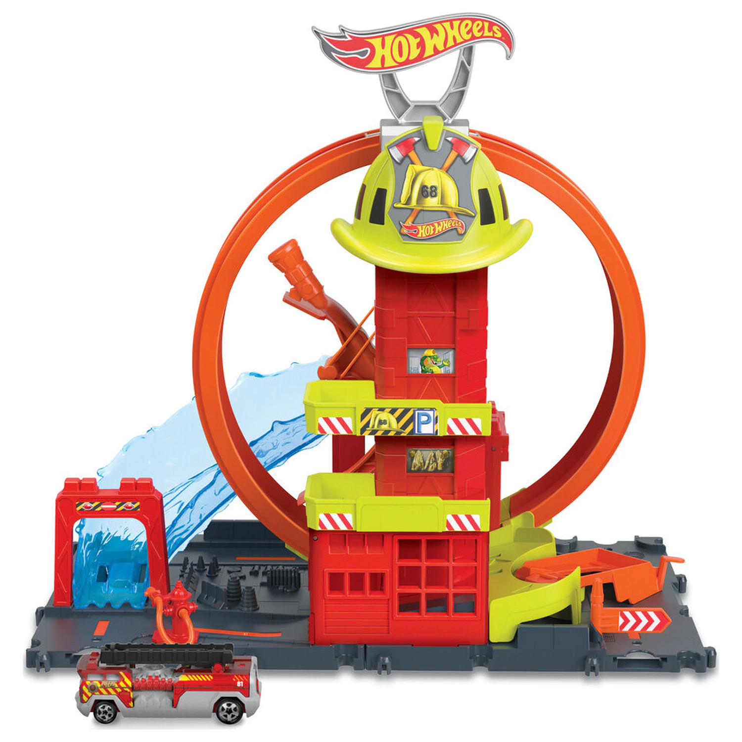 Hot Wheels City Super Fire Station playset product photo