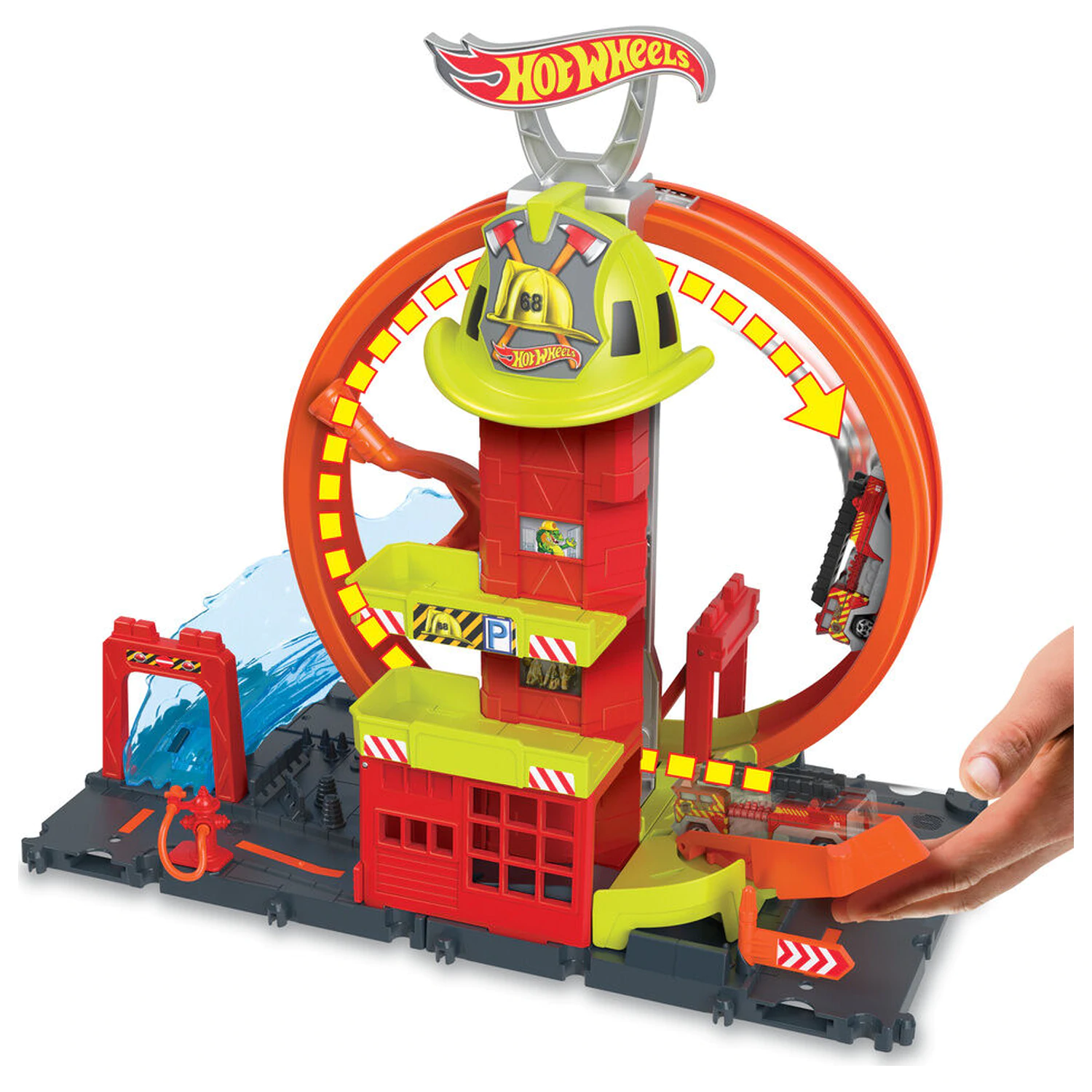 Hot Wheels City Super Fire Station playset product photo