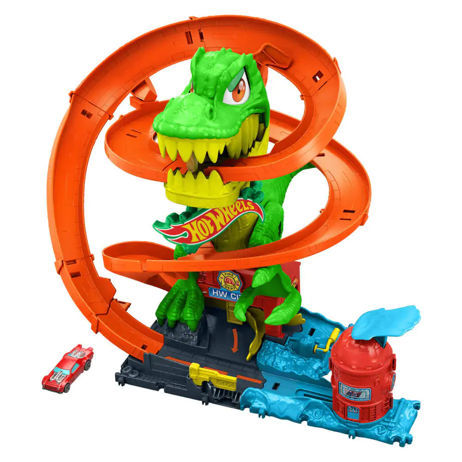 Hot Wheels City T-Rex Blaze Battle playset product photo