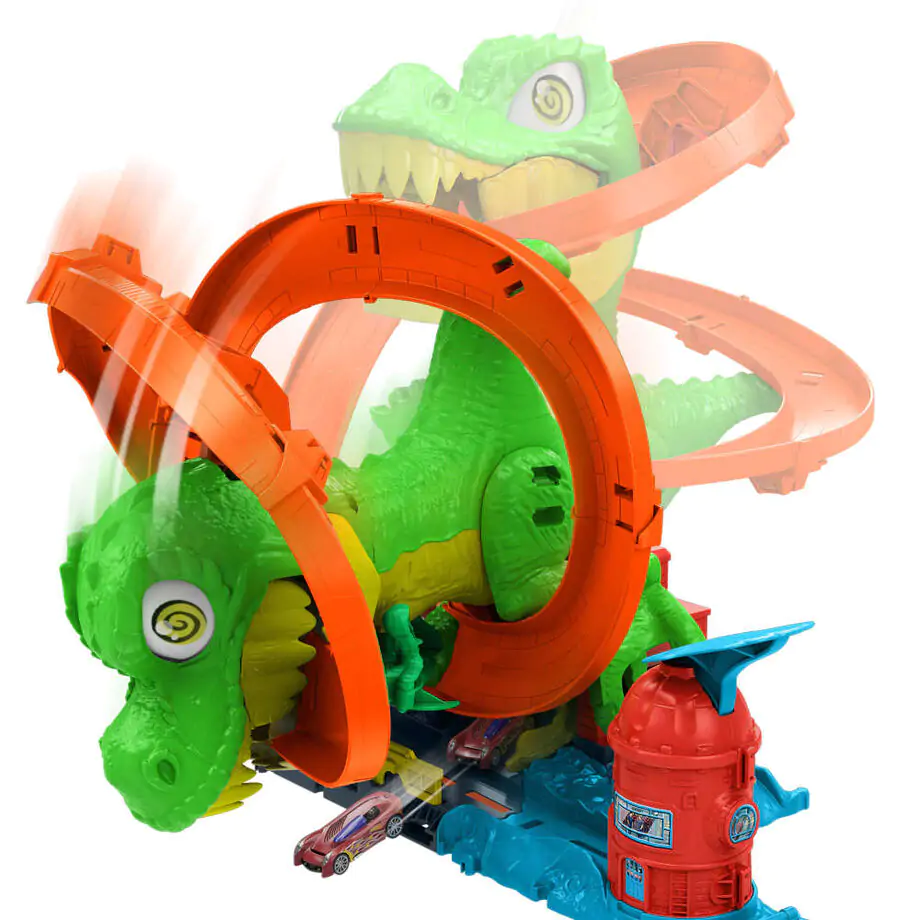 Hot Wheels City T-Rex Blaze Battle playset product photo