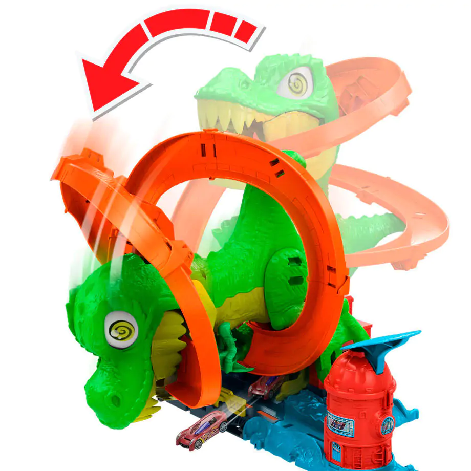 Hot Wheels City T-Rex Blaze Battle playset product photo