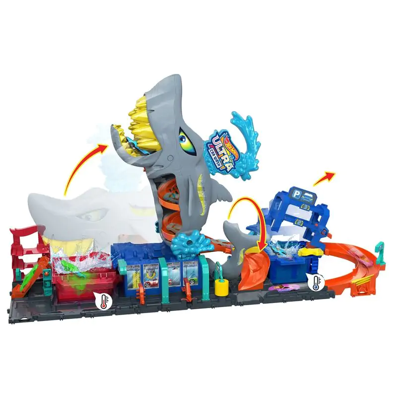 Hot Wheels City Ultra Shark Car Wash product photo