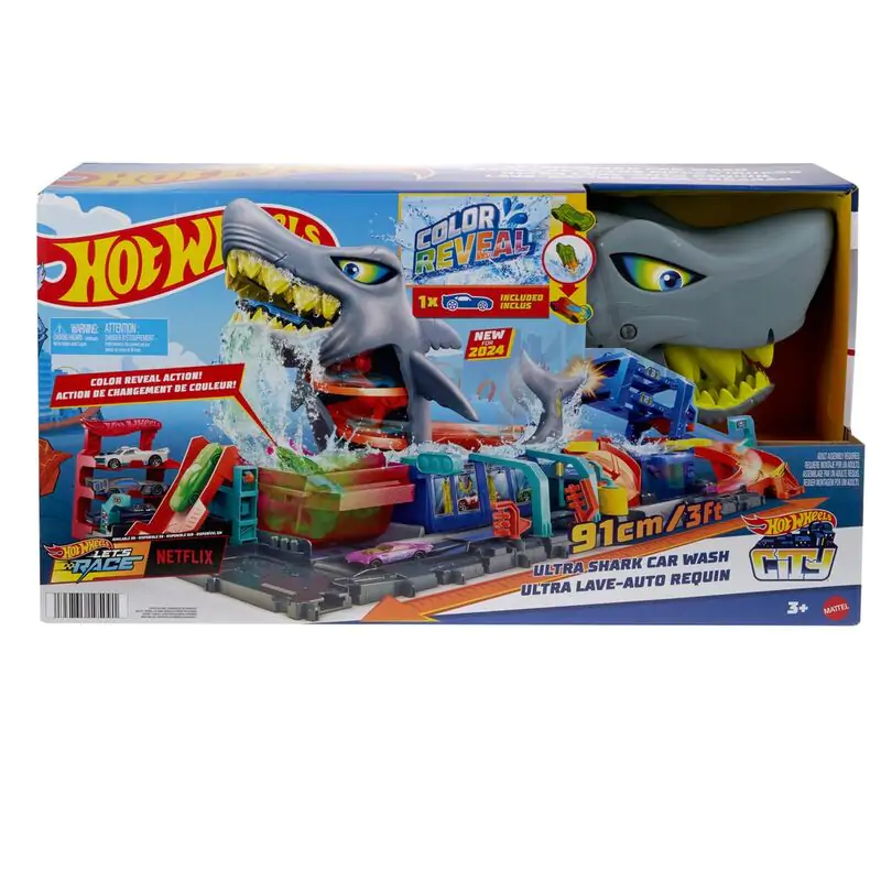 Hot Wheels City Ultra Shark Car Wash product photo