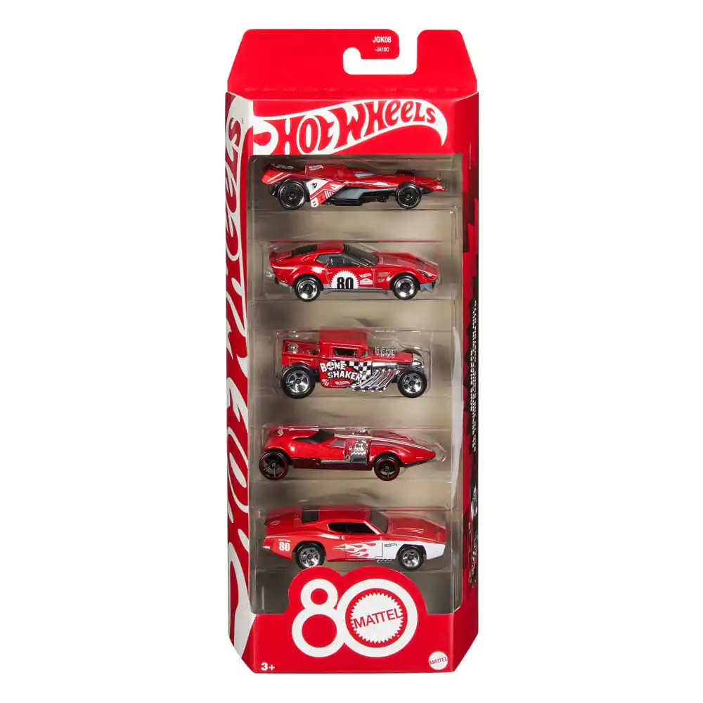 Hot Wheels Diecast Vehicle 5-Pack 1/64 80th Anniversary product photo