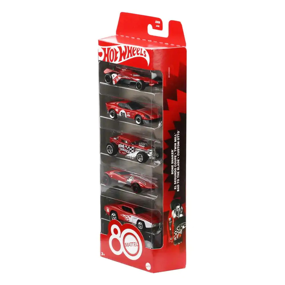 Hot Wheels Diecast Vehicle 5-Pack 1/64 80th Anniversary product photo