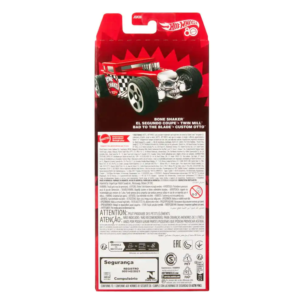 Hot Wheels Diecast Vehicle 5-Pack 1/64 80th Anniversary product photo