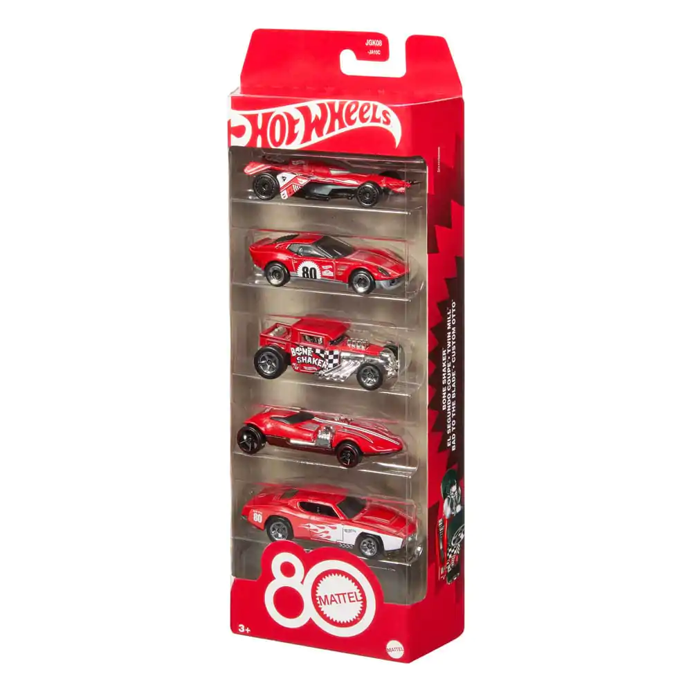 Hot Wheels Diecast Vehicle 5-Pack 1/64 80th Anniversary product photo