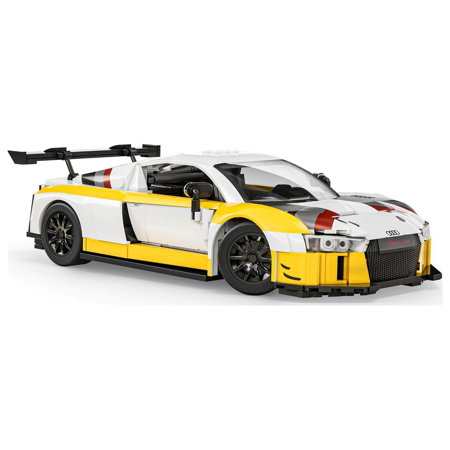 Hot Wheels Elite Mattel Brick Shop Building Set 1/16 '15 Audi R8 LMS product photo