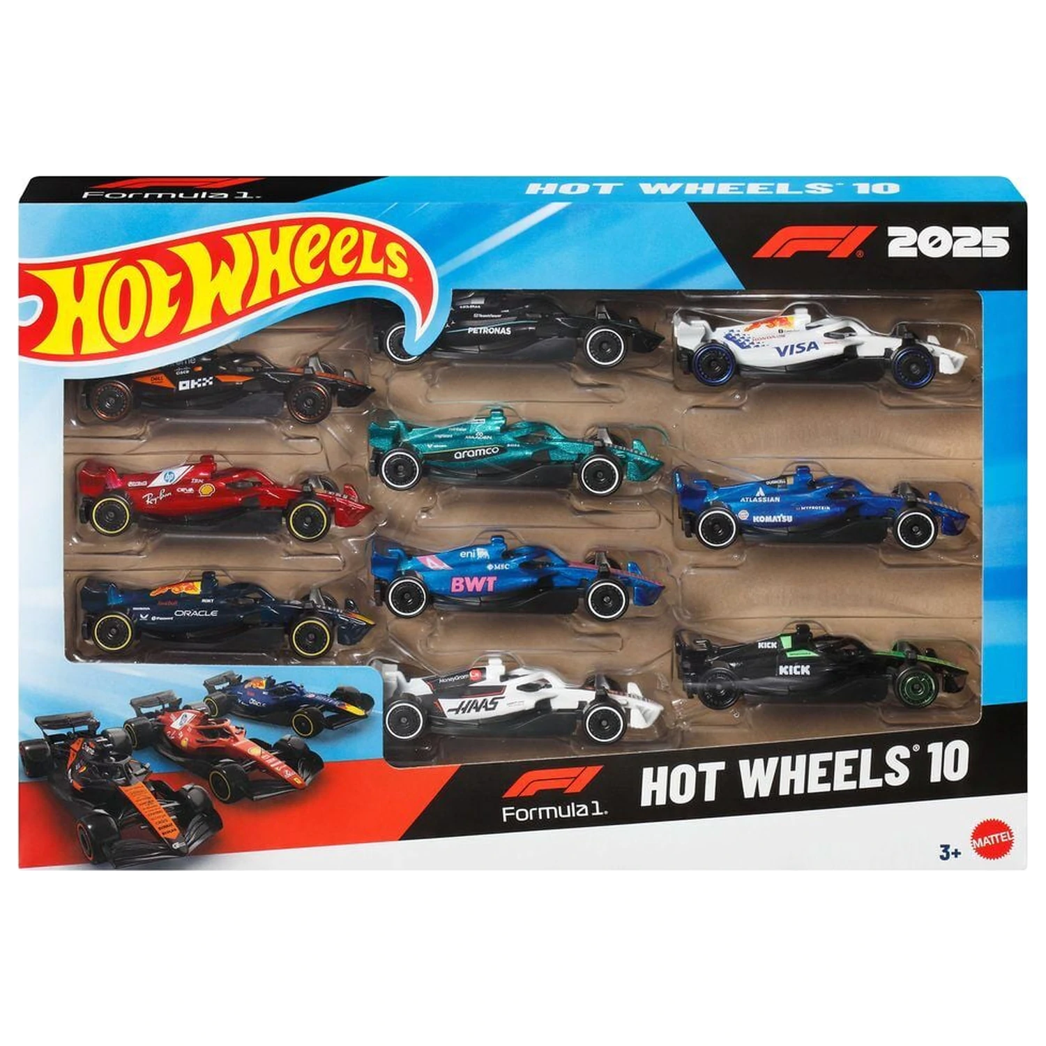 Hot Wheels F1 10 pack cars product photo