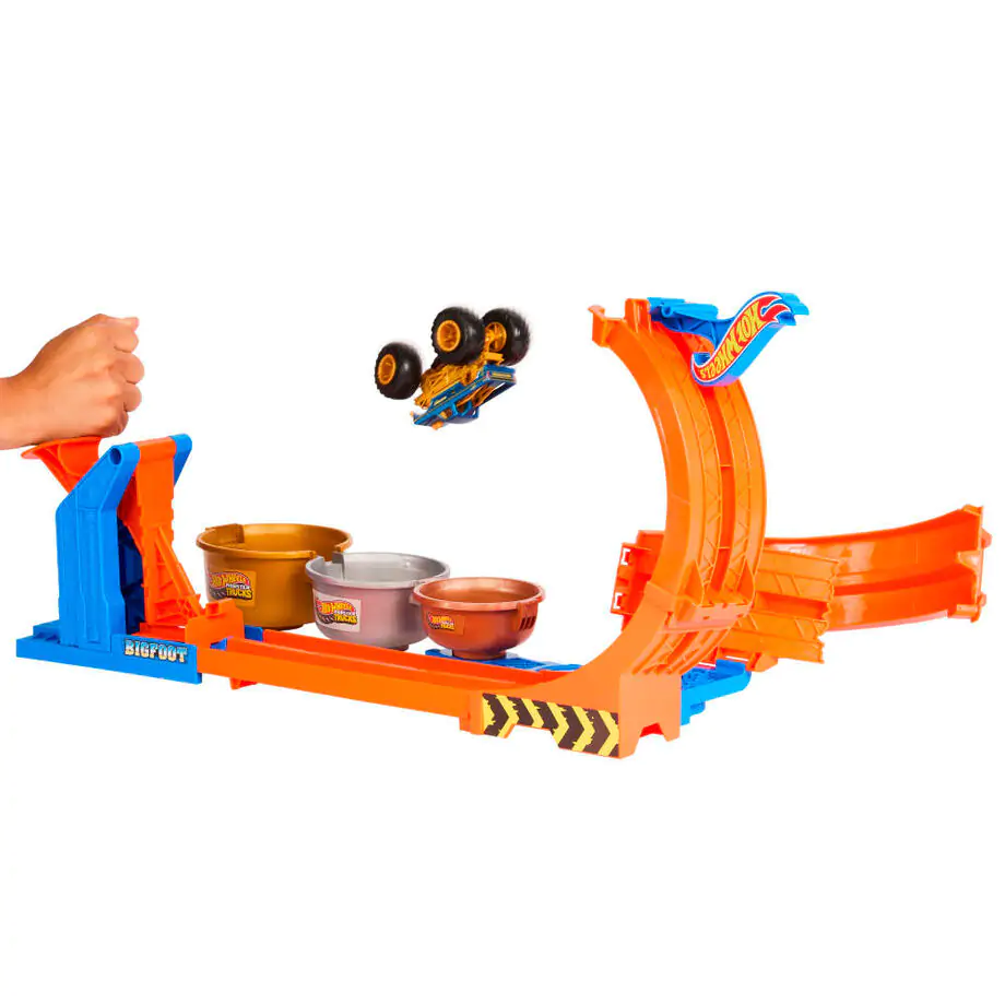 Hot Wheels Monster Trucks Loop and Flip Trophy Challenge Playset product photo