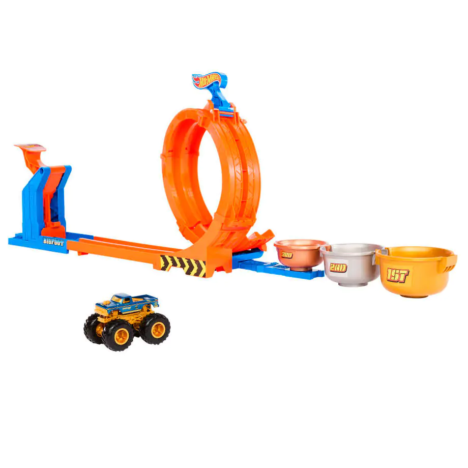 Hot Wheels Monster Trucks Loop and Flip Trophy Challenge Playset product photo