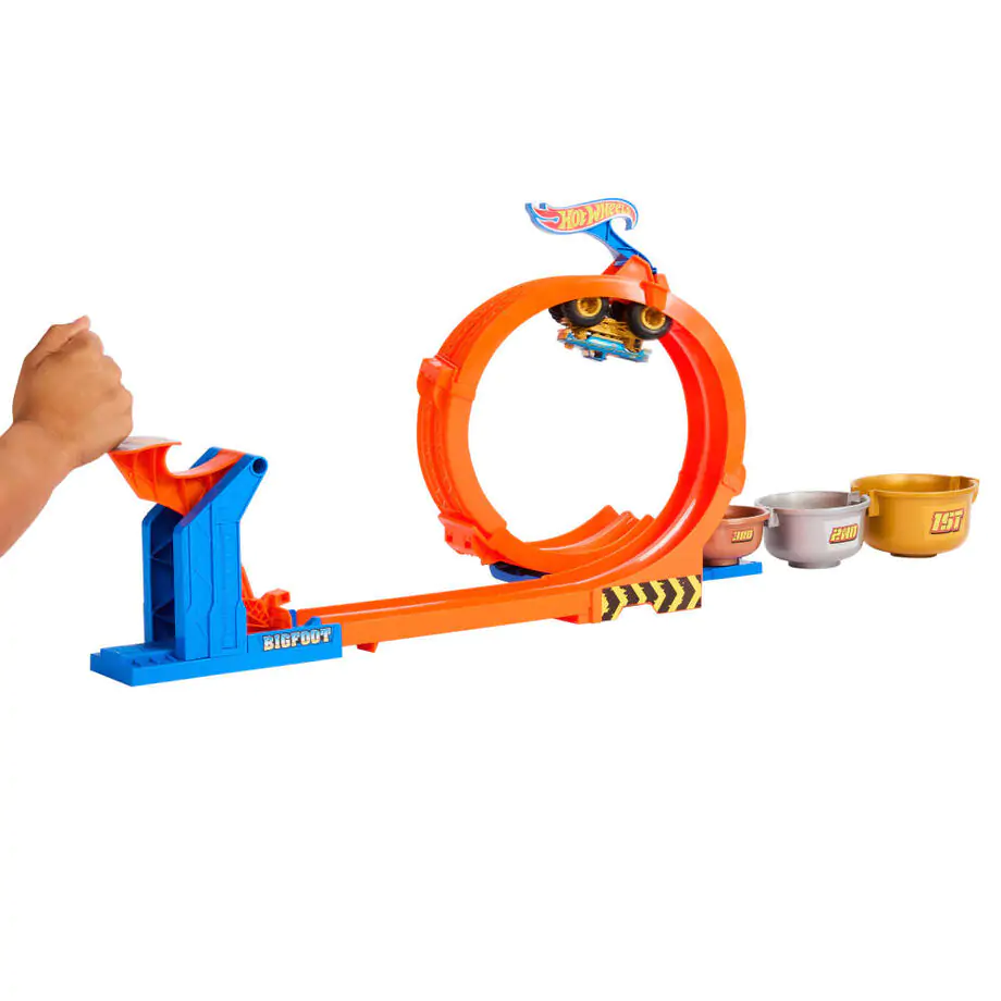 Hot Wheels Monster Trucks Loop and Flip Trophy Challenge Playset product photo