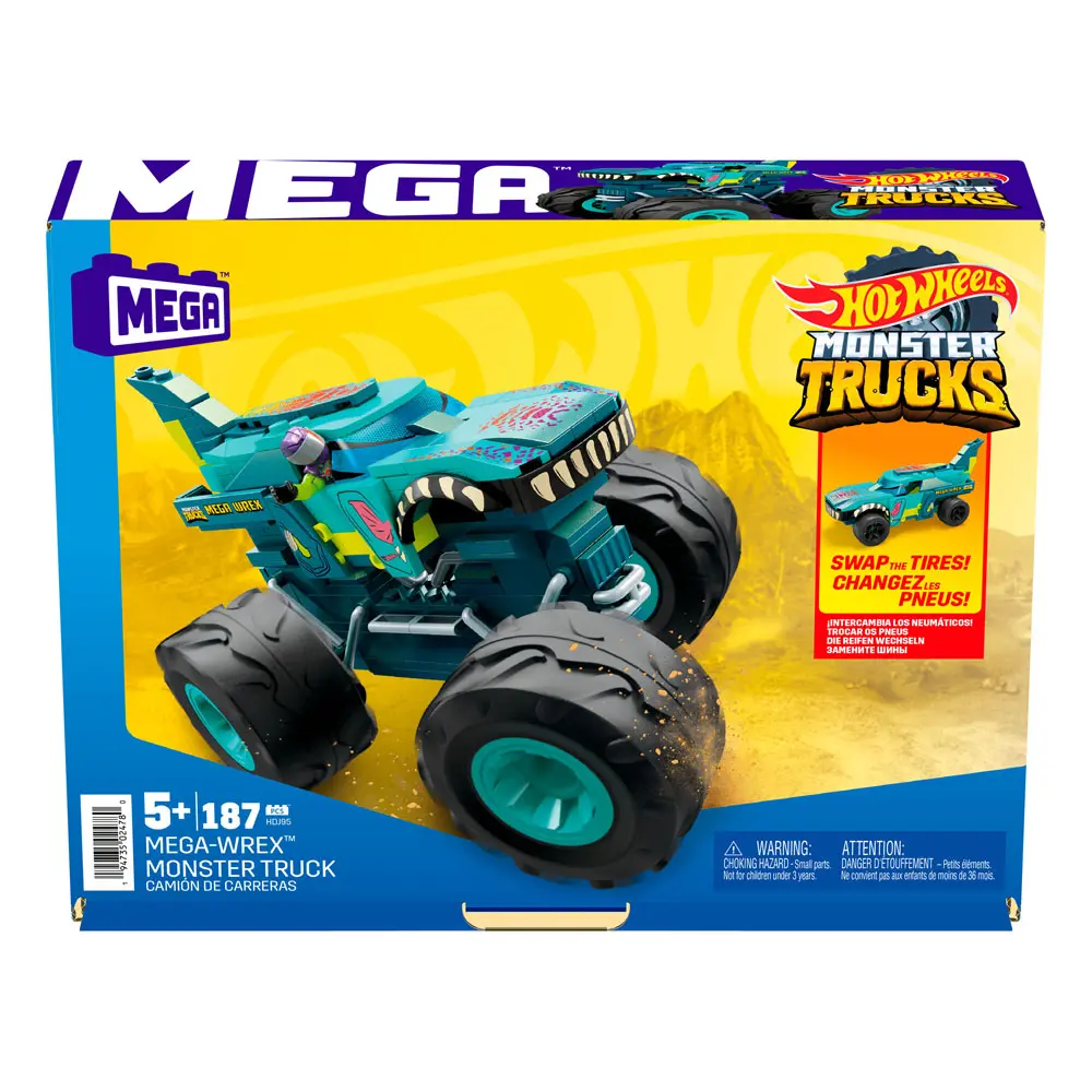 Hot Wheels Monster Trucks Mega Construx Construction Set Mega-Wrex Monster Truck 13 cm product photo