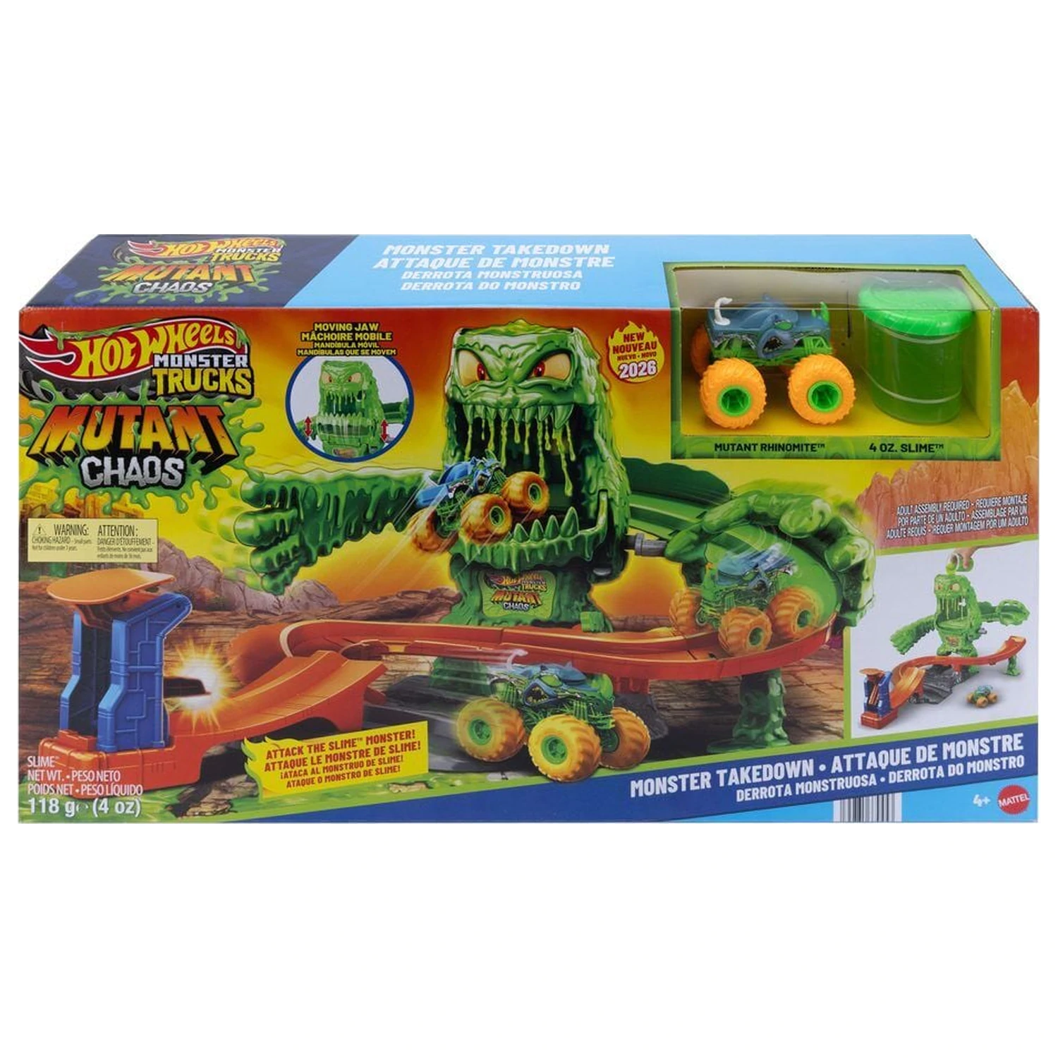 Hot Wheels Monster Trucks Mutant Chaos Monster Takedown Playset product photo