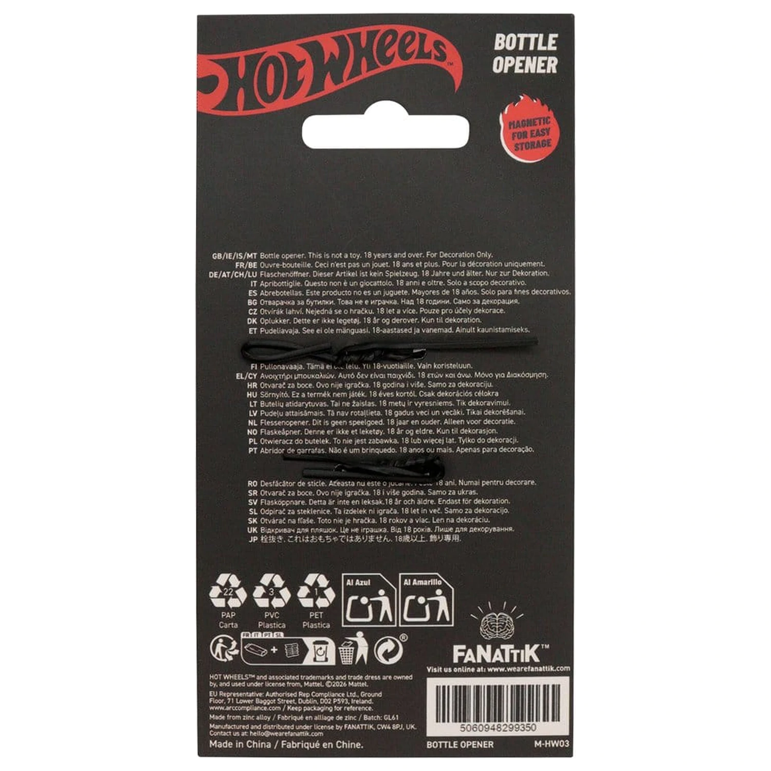 Hot Wheels Bottle Opener Piston Magnetic product photo