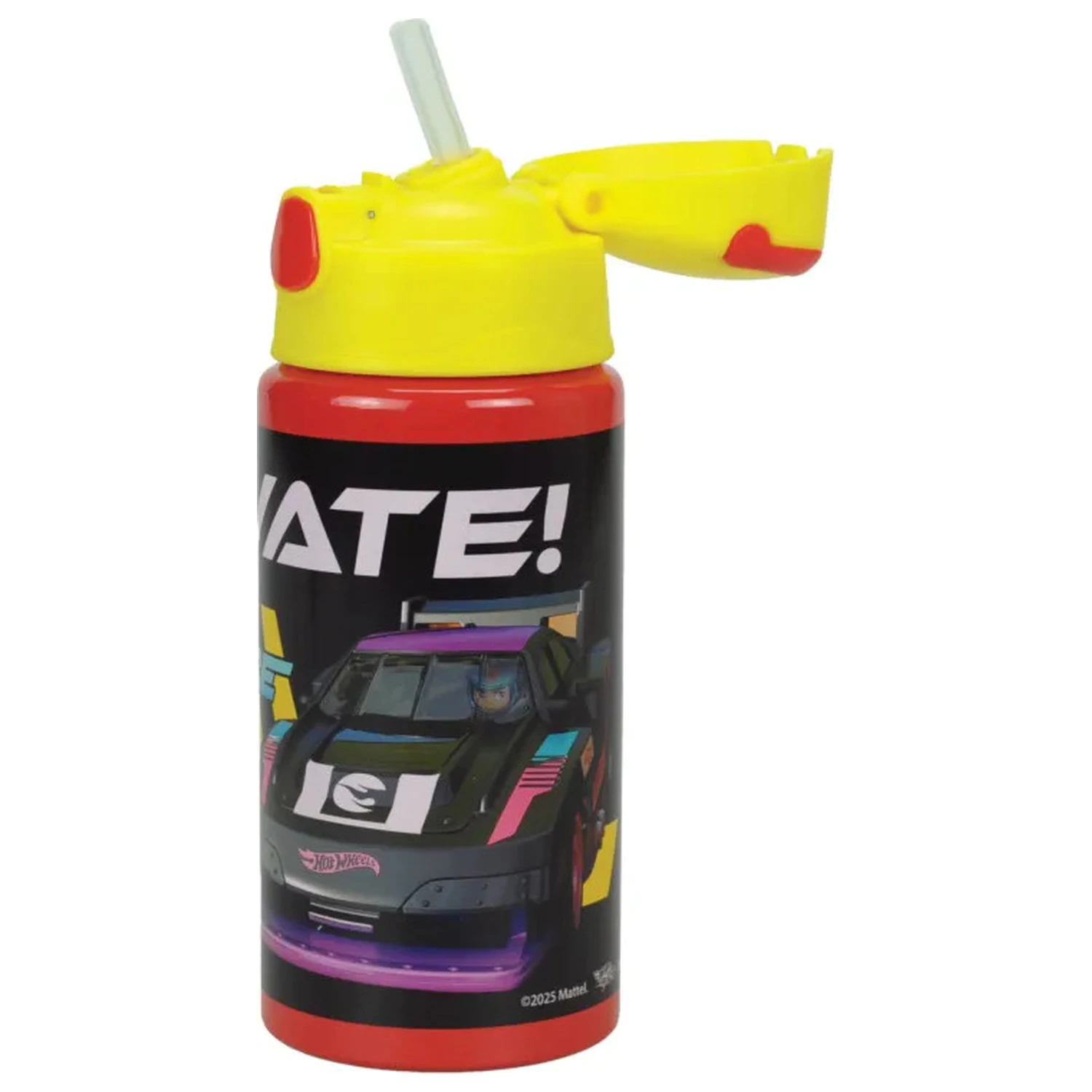 Hot Wheels Race aluminum straw bottle with hanger 500 ml product photo