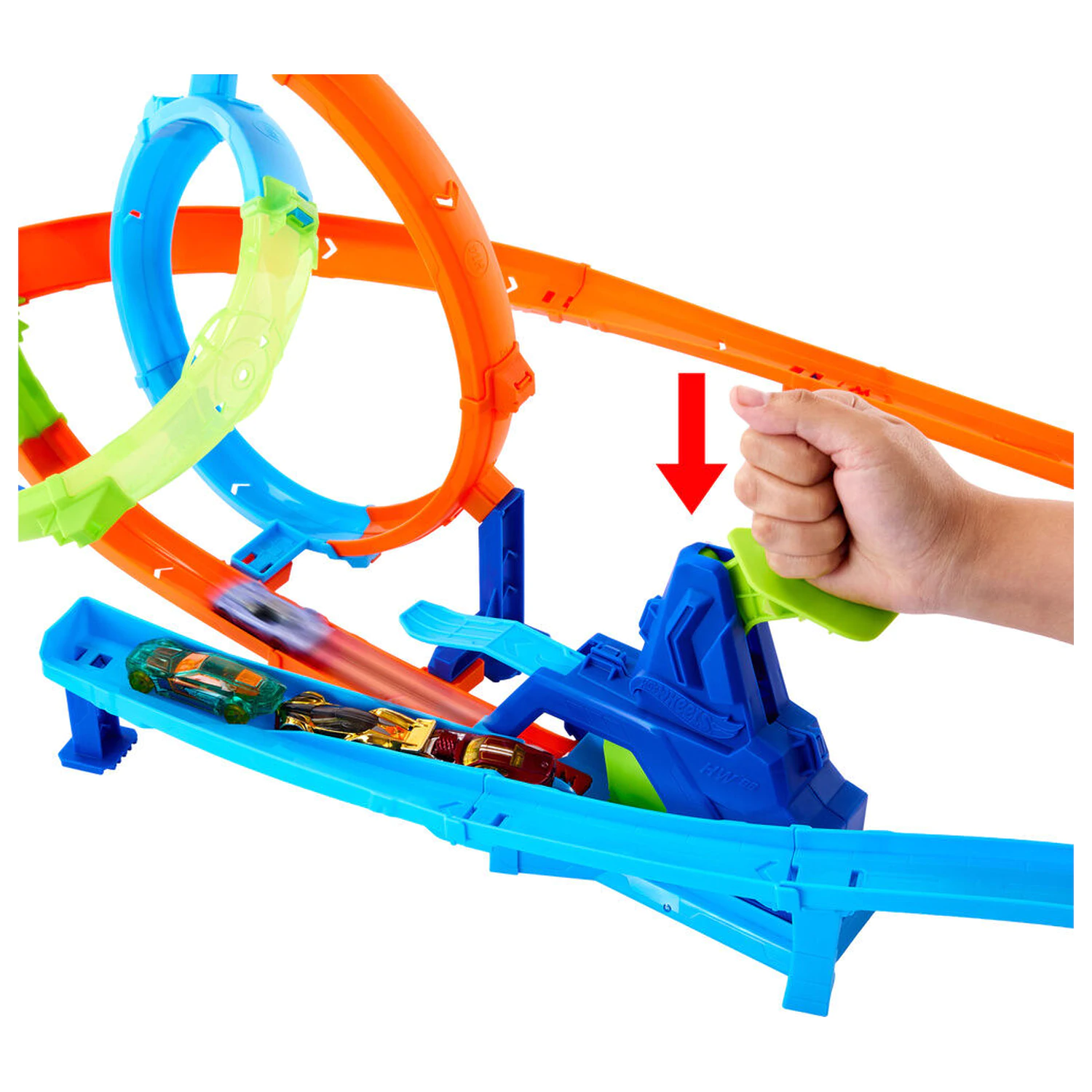 Hot Wheels Rapid Launch Cyclone playset product photo