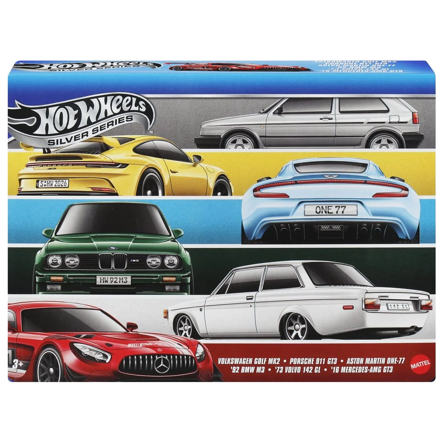 Hot Wheels Silver Series Die-Cast Vehicle 6-Pack 1/64 Euro Style product photo