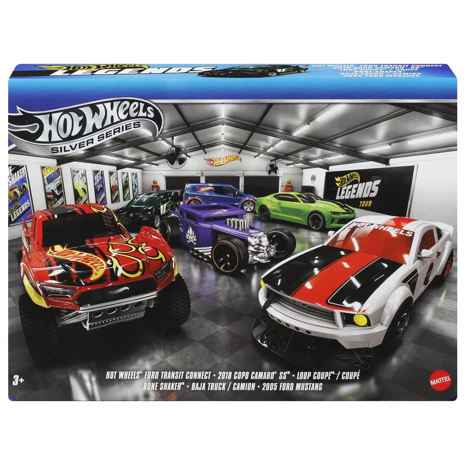 Hot Wheels Silver Series Die-Cast Vehicle 6-Pack 1/64 Legends product photo