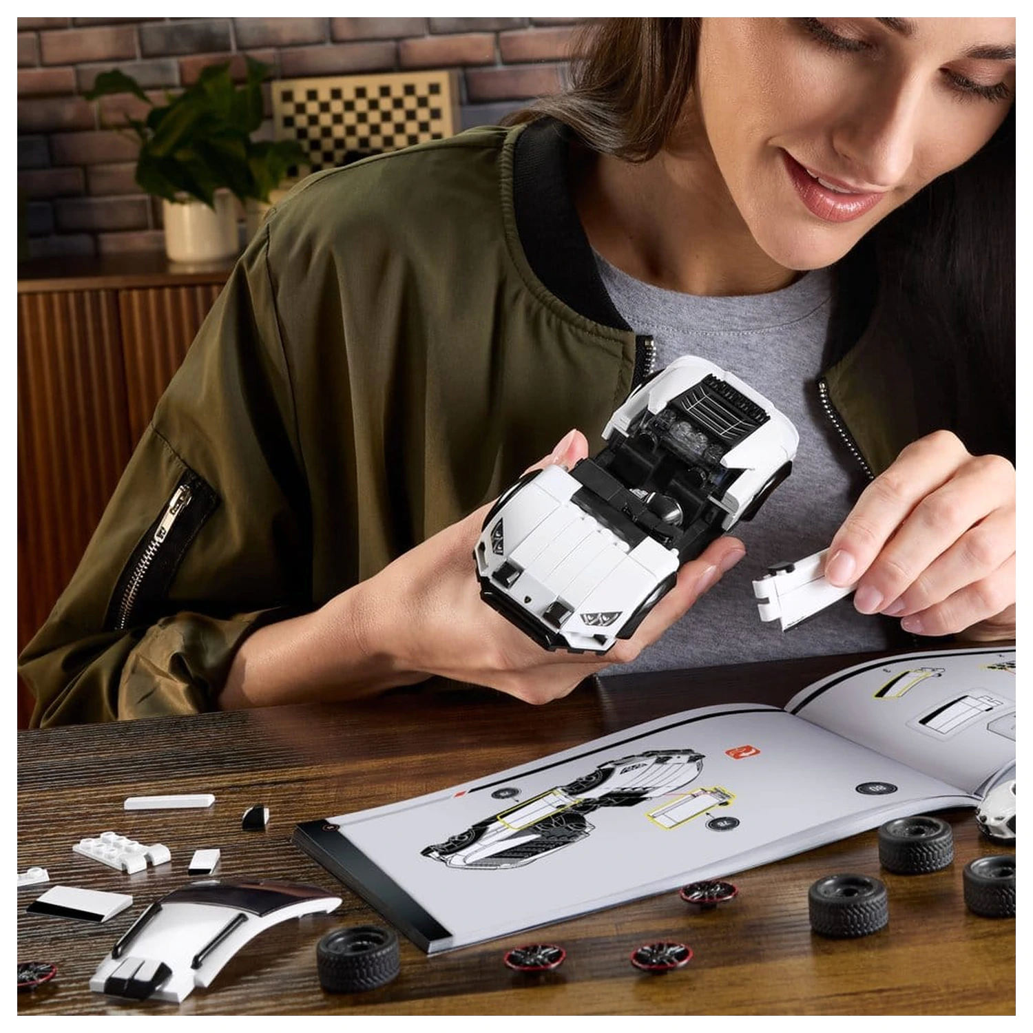 Hot Wheels Speed Mattel Brick Shop Building Set 1/32 Lamborghini Huracán Sterrato product photo