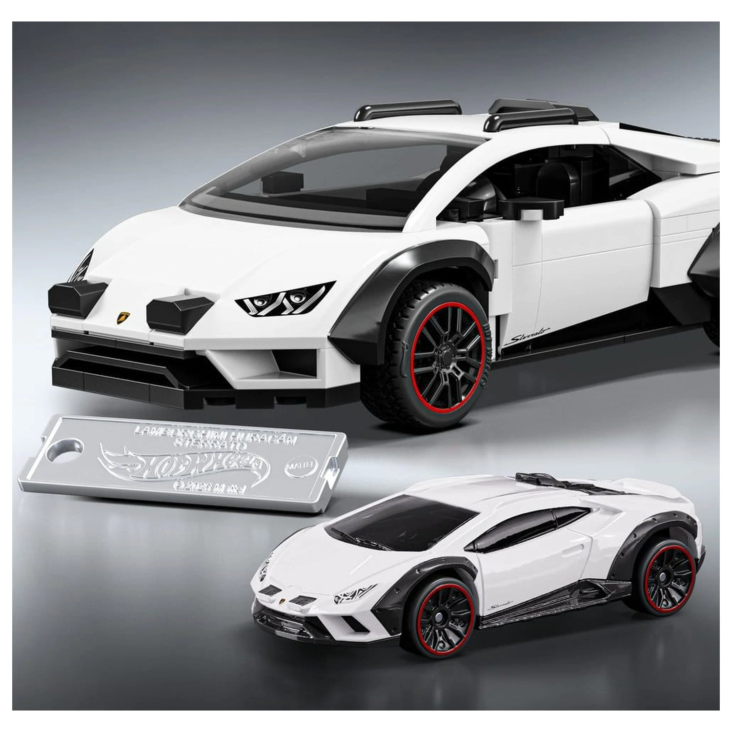 Hot Wheels Speed Mattel Brick Shop Building Set 1/32 Lamborghini Huracán Sterrato product photo