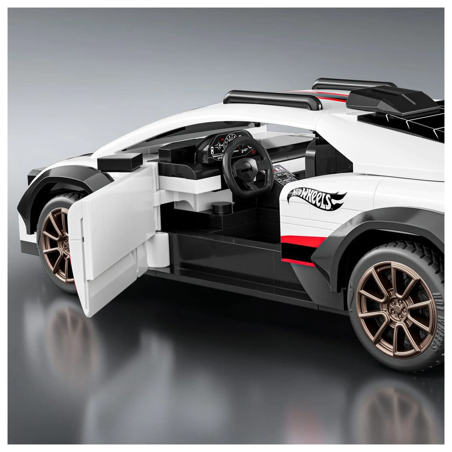 Hot Wheels Speed Mattel Brick Shop Building Set 1/32 Lamborghini Huracán Sterrato product photo