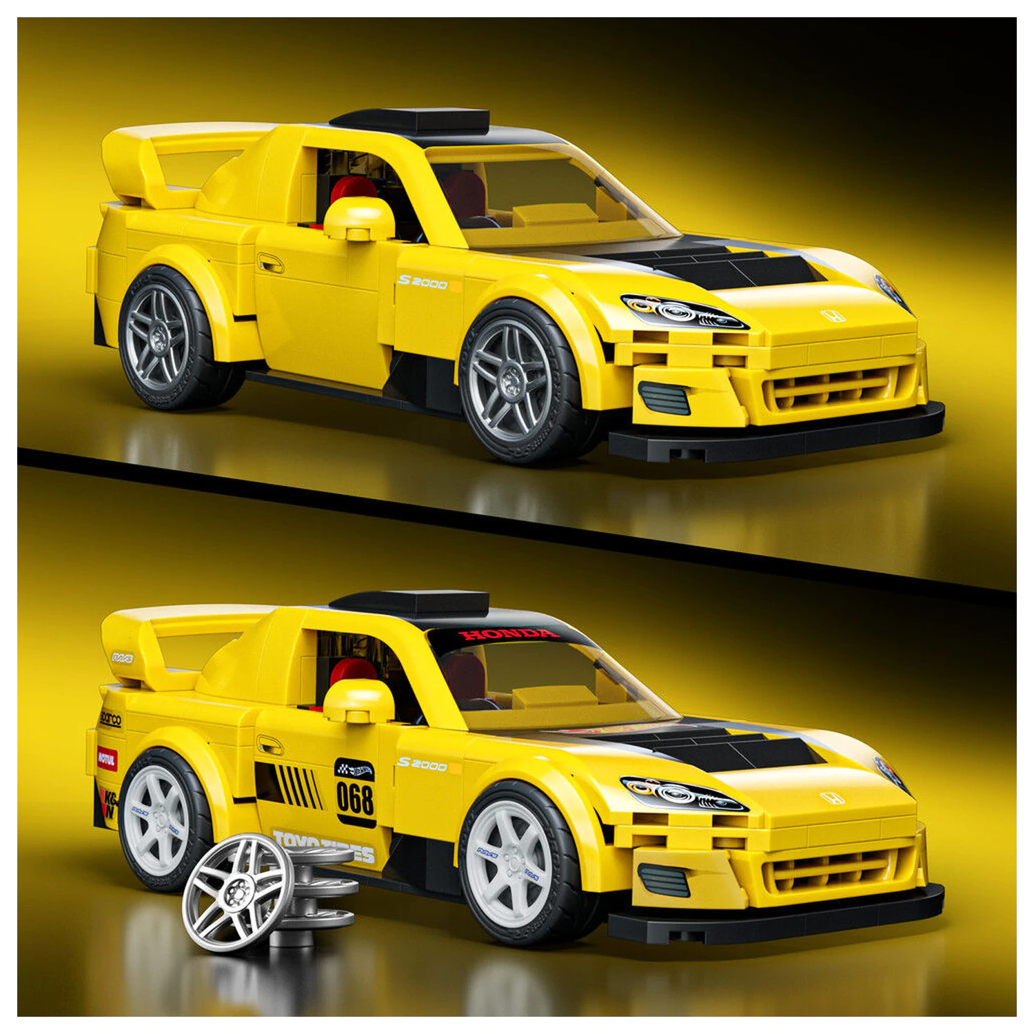 Hot Wheels Speed Series Mattel Brick Shop Building Set 1/32 '07 Honda S2000 product photo