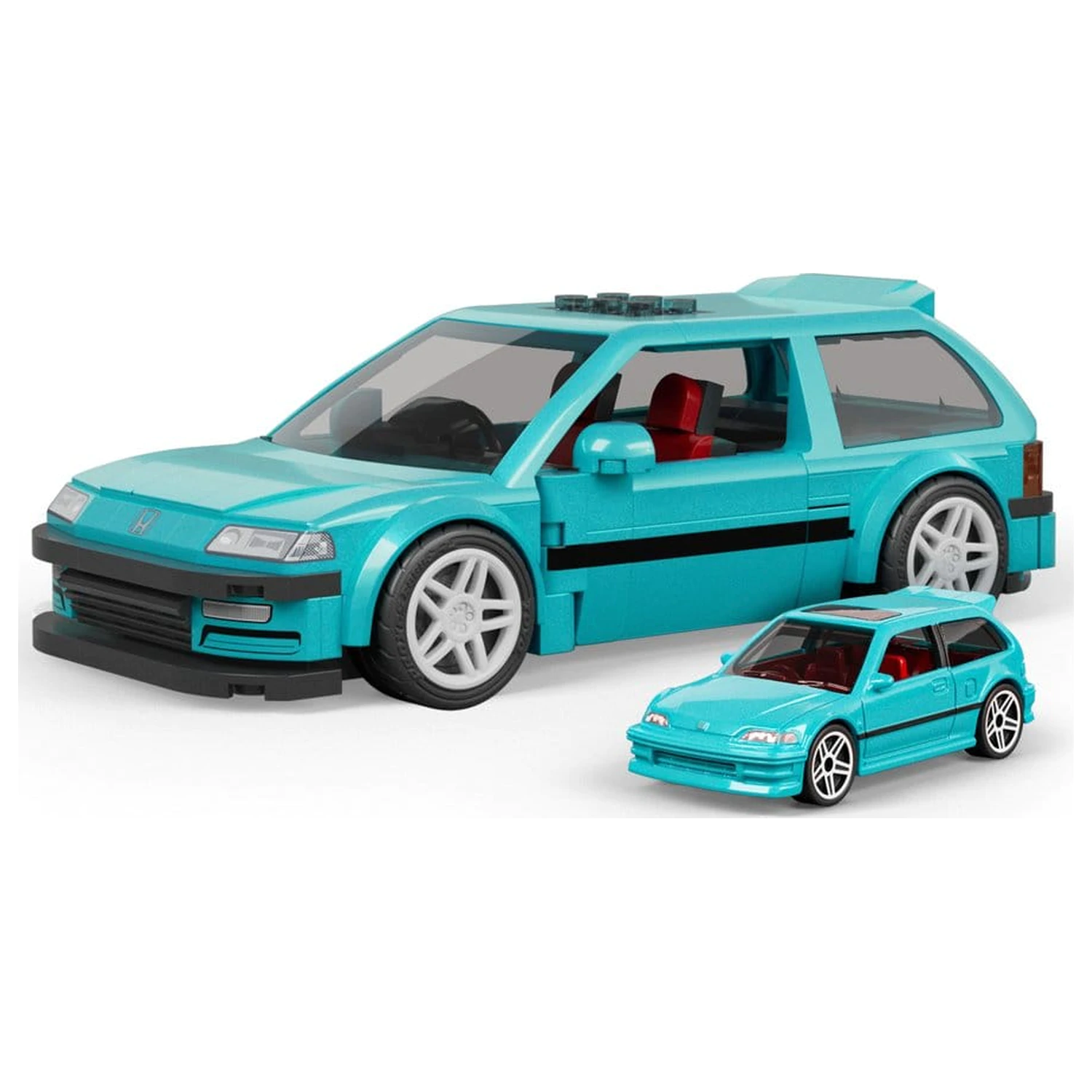 Hot Wheels Speed Series Mattel Brick Shop Building Set 1/32 Custom ’90 Honda Civic EF product photo