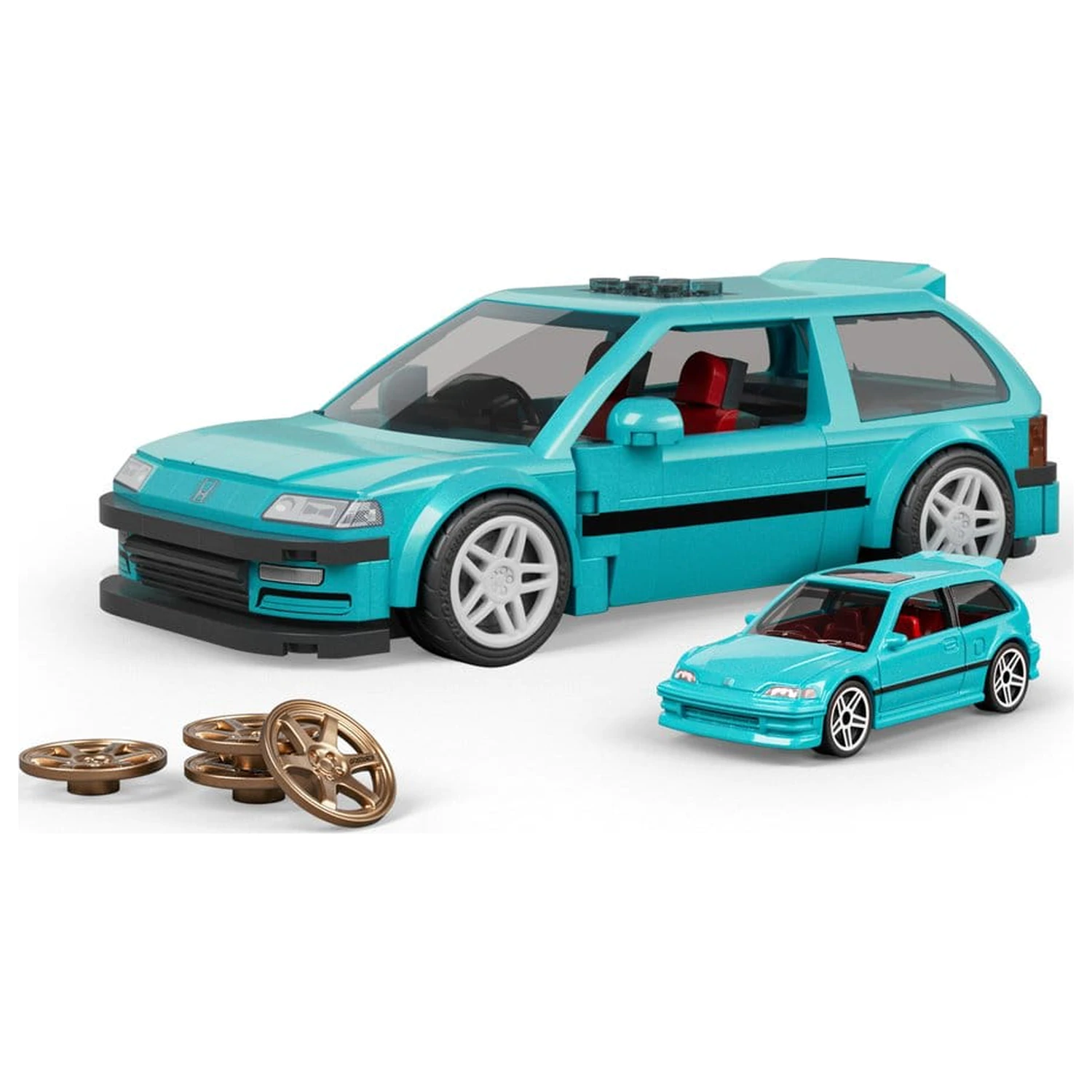 Hot Wheels Speed Series Mattel Brick Shop Building Set 1/32 Custom ’90 Honda Civic EF product photo