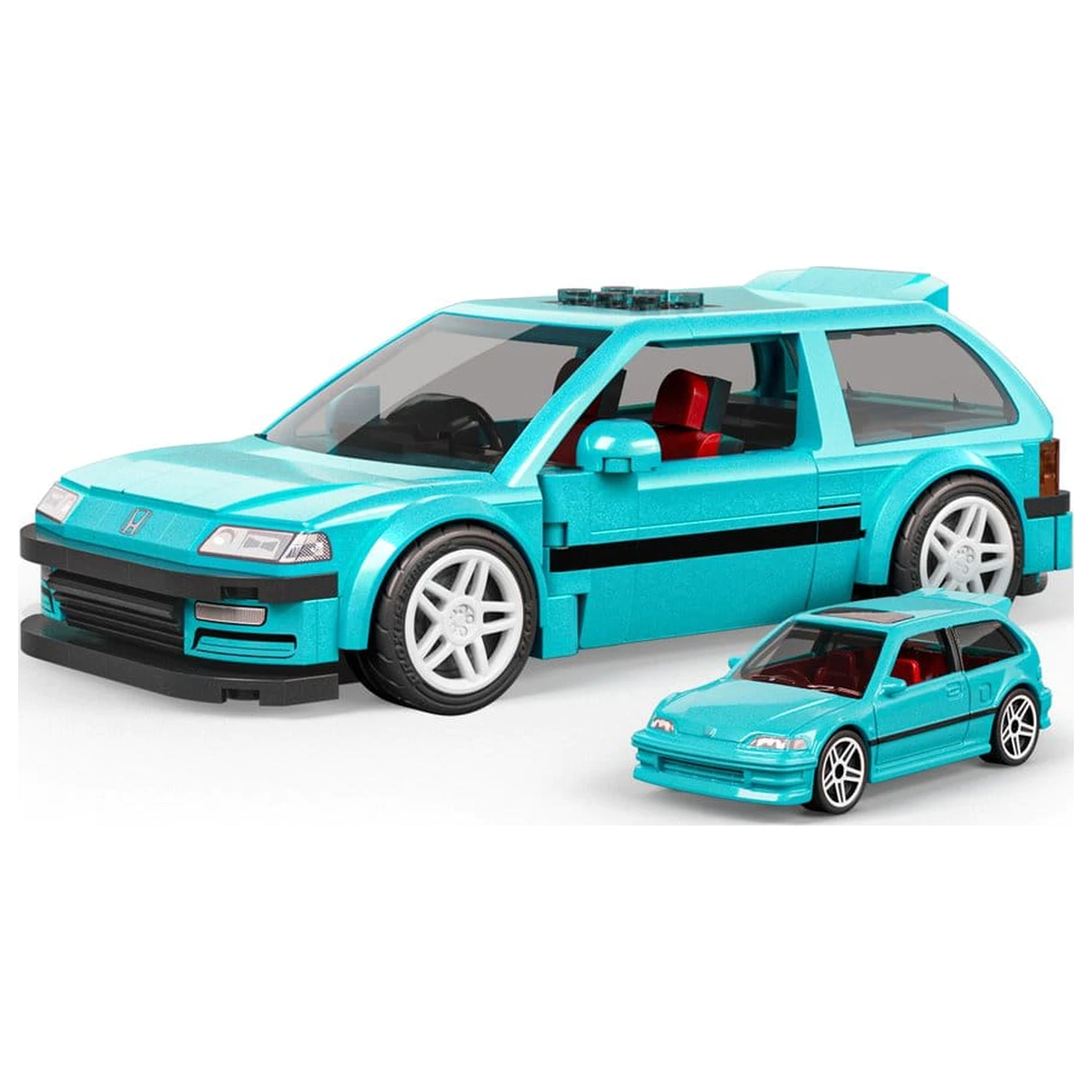 Hot Wheels Speed Series Mattel Brick Shop Building Set 1/32 Custom ’90 Honda Civic EF product photo